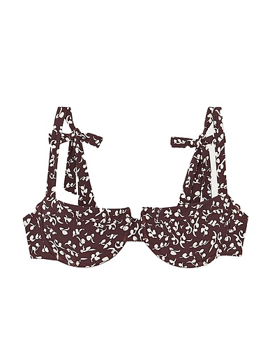 GANNI Maillot deux pièces Moka 75% Polyamide recyclé, 25% Élasthanne