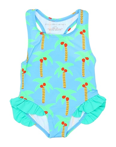 STELLA McCARTNEY KIDS One-piece swimsuits Azure 78% Polyamide, 22% Elastane
