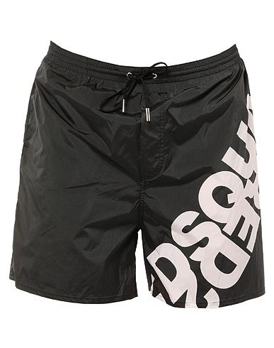 DSQUARED2 Swim shorts Black 90% Polyamide, 10% Elastane