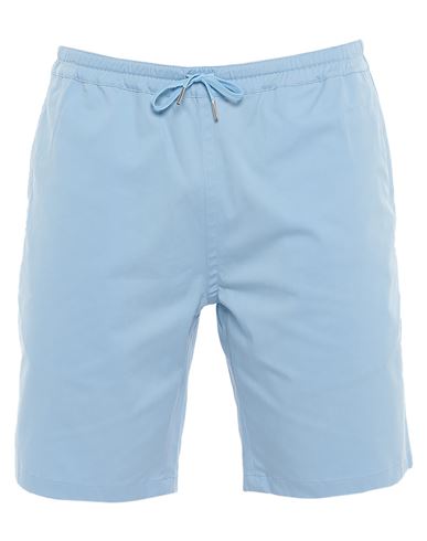 Sandro Cotton-blend Twill Shorts In Blue