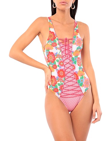 PIN UP STARS One-piece swimsuits Red 80% Polyester, 20% Elastane