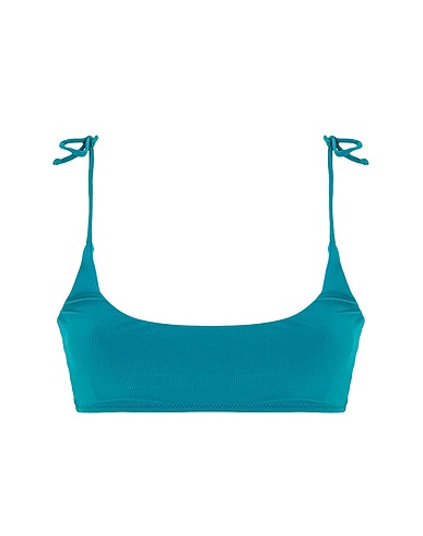 8 by YOOX Bikini RIBBED RECYCLED POLY BIKINI TOP
 Deep teal 84% Recycled polyester, 16% Elastane