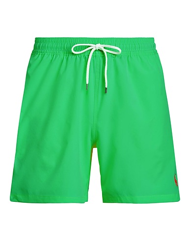 POLO RALPH LAUREN 水着（ボクサーパンツ） 5.5-INCH TRAVELER SWIM TRUNK
 グリーン リサイクルポリエステル 90% / ポリウレタン 10%