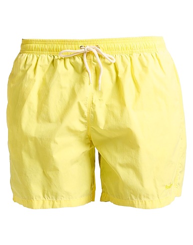 BARBOUR Swim shorts Yellow 54% Cotton, 46% Polyamide