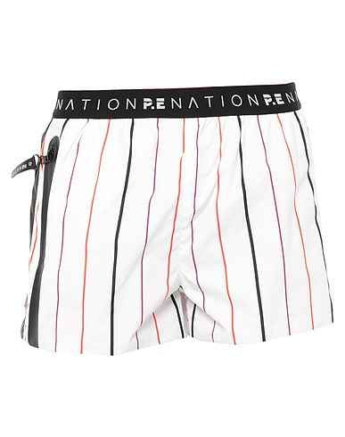 P.E NATION Shorts de bain Blanc 100% Polyester