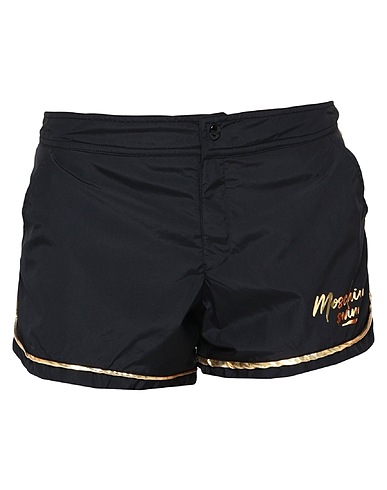 MOSCHINO Swim shorts Black 100% Polyester, Polyamide, Elastane