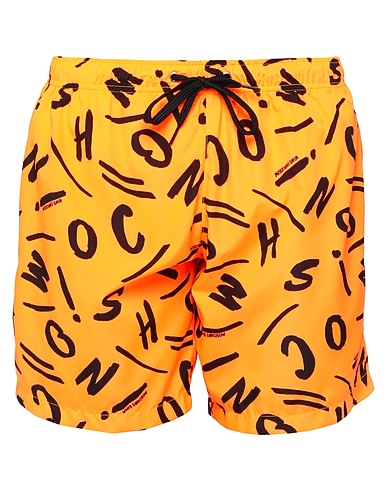 MOSCHINO Swim shorts Orange 100% Polyester