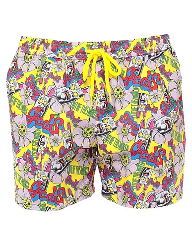 GCDS Swim shorts Yellow 100% Polyester
