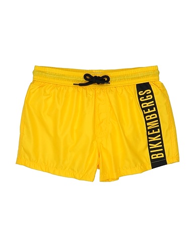 BIKKEMBERGS Swim shorts Yellow 100% Polyester