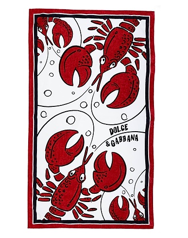 DOLCE&GABBANA Telo mare Rosso 100% Cotone