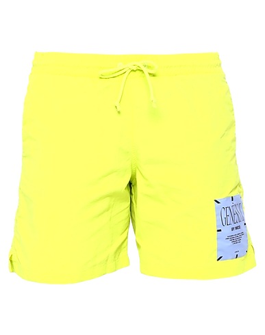 McQ Alexander McQueen Swim shorts Lime green 100% Polyamide, Polyester