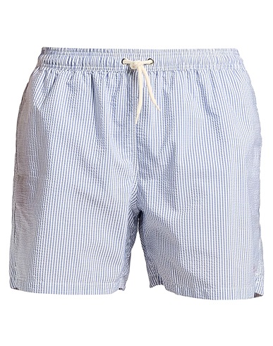 BROOKSFIELD Swim shorts Blue 75% Polyester, 25% Cotton