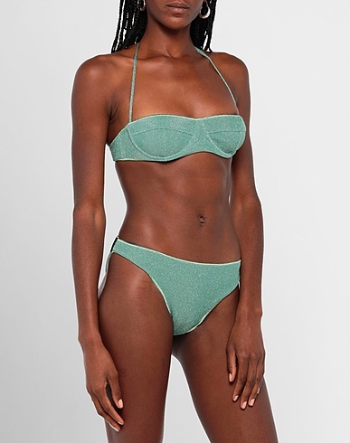 CIRCUS HOTEL Bikini Verde chiaro 50% Cotone, 25% Poliestere, 25% Poliammide