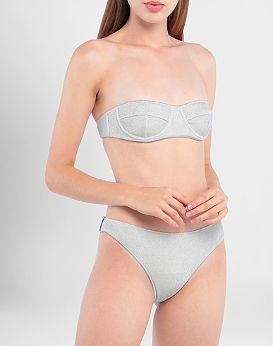 CIRCUS HOTEL Bikini Argento 50% Cotone, 25% Poliestere, 25% Poliammide