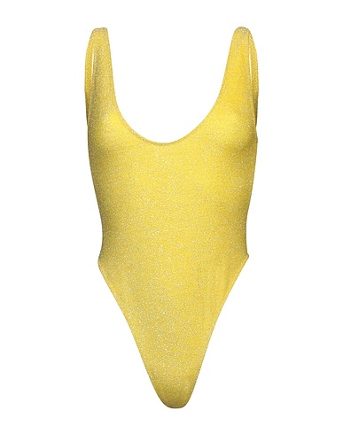 DISTRICT by MARGHERITA MAZZEI One-piece swimsuits Yellow 60% Polyester, 40% Other Fibres