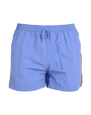 PAUL SMITH Boxer MEN SHORT PLAIN WITH STRIPE
 Himmelblau 100% Recyceltes Polyamid