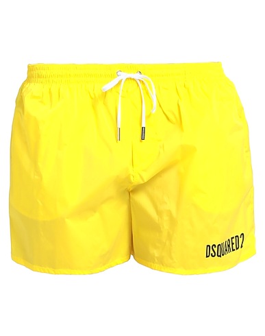 DSQUARED2 Swim shorts Yellow 92% Polyamide, 8% Elastane