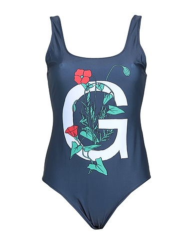 GANNI One-piece swimsuits Charcoal 78% Recycled polyester, 22% Elastane