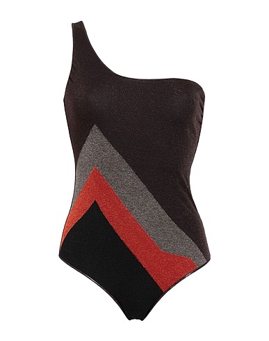 LIVIANA CONTI One-piece swimsuits Dark brown 70% Viscose, 15% Polyester, 15% Other Fibres