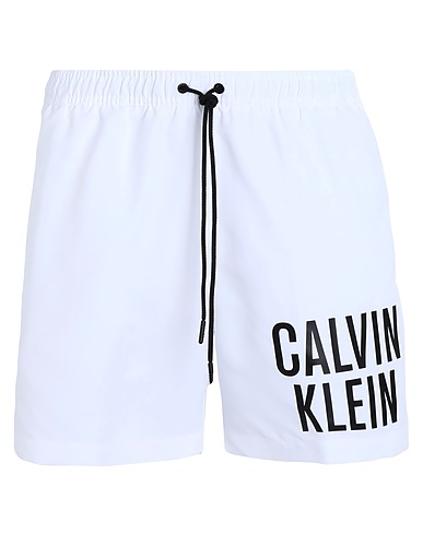CALVIN KLEIN Swim shorts MEDIUM DRAWSTRING
 White 100% Recycled polyester