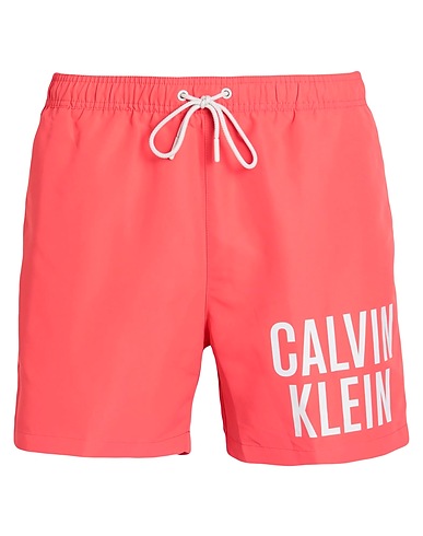 CALVIN KLEIN Swim shorts MEDIUM DRAWSTRING
 Coral 100% Recycled polyester