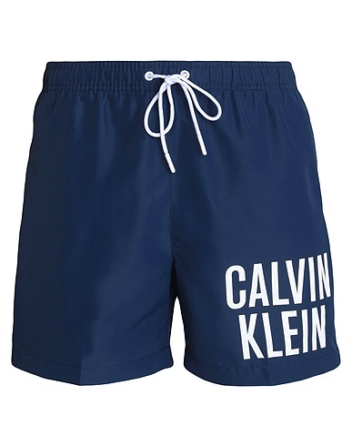 CALVIN KLEIN Swim shorts MEDIUM DRAWSTRING
 Midnight blue 100% Recycled polyester