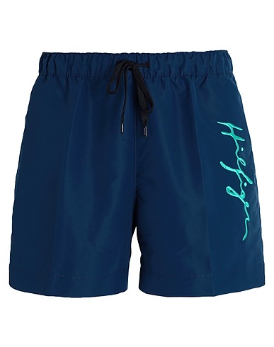 TOMMY HILFIGER Swim shorts MEDIUM DRAWSTRING
 Slate blue 100% Recycled polyester