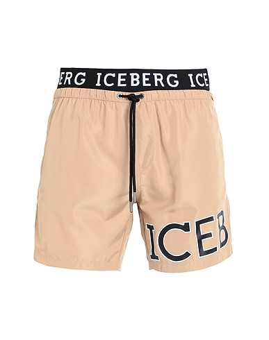 ICEBERG Swim shorts Beige 100% Polyester
