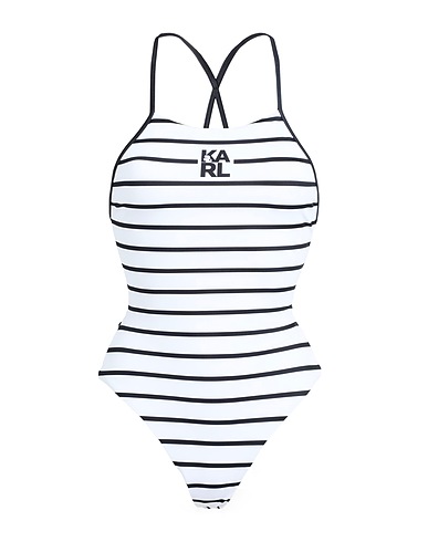 KARL LAGERFELD One-piece swimsuits White 84% Polyester, 16% Elastane