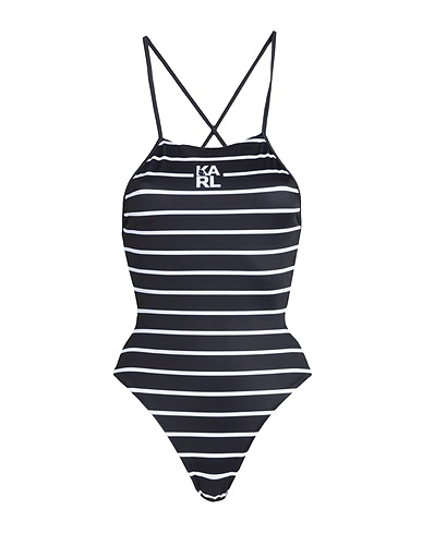 KARL LAGERFELD Badeanzug Schwarz 84% Polyester, 16% Elastan