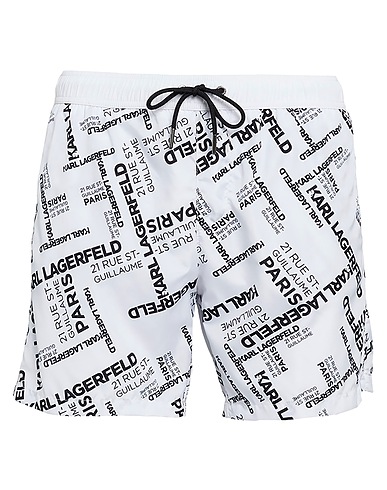 KARL LAGERFELD Boxer mare Bianco 100% Poliestere