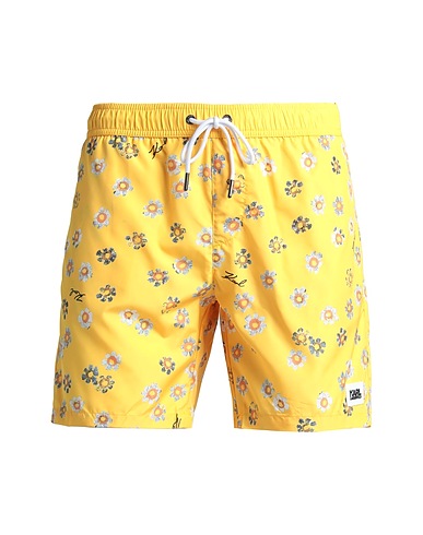 KARL LAGERFELD Swim shorts Yellow 100% Polyester