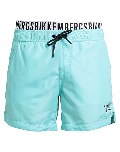 BIKKEMBERGS Swim shorts Turquoise 100% Polyester