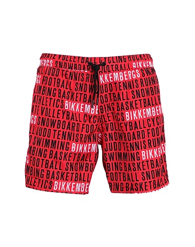 BIKKEMBERGS Swim shorts Red 100% Polyester