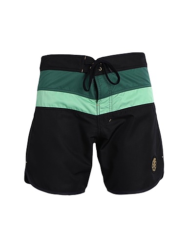 JONSEN ISLAND Swim shorts BOARDSHORT JON 1 STRIPE
 Black 100% Recycled polyester