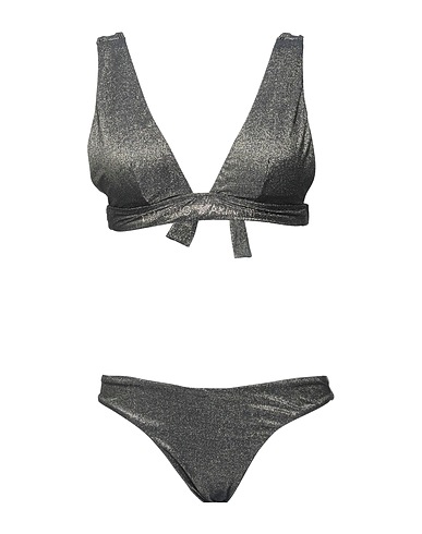 EMPORIO ARMANI Bikini Charcoal 70% Polyamide, 15% Metallic fiber, 15% Elastane