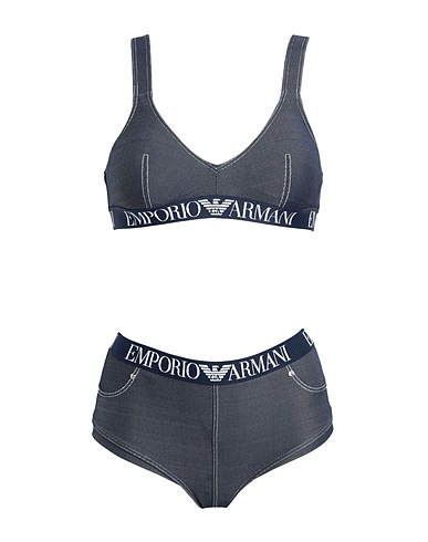 EMPORIO ARMANI Bikini Midnight blue 74% Polyamide, 17% Polyester, 9% Elastane