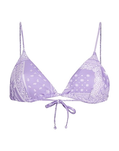 8 by YOOX Bikini PRINTED RECYCLED POLY BIKINI TOP
 Lilac 90% Recycled polyamide, 10% Elastane