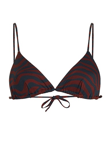 8 by YOOX Bikini PRINTED RECYCLED POLY BIKINI TOP
 Burgundy 90% Recycled polyamide, 10% Elastane