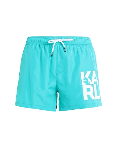KARL LAGERFELD Boxer mare BEACHWEAR Turchese 100% Poliestere