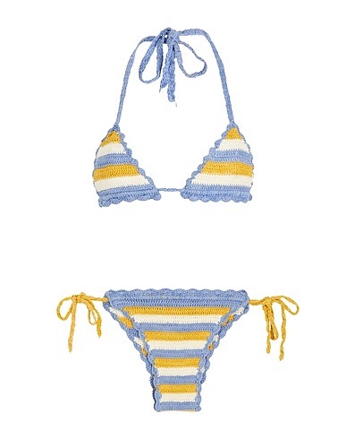 8 by YOOX Bikini COTTON CROCHET BIKINI
 Pastel blue 100% Cotton