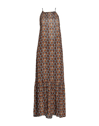 MISS BIKINI LUXE Cover-ups Brown 98% Viscose, 2% Lurex®