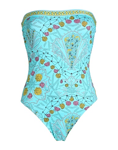 PUCCI One-piece swimsuits Sky blue 82% Polyamide, 18% Elastane