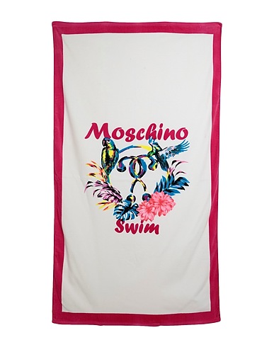 MOSCHINO Beach towel SWIM White 100% Cotton