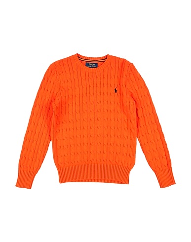 POLO RALPH LAUREN Jumper Cable-Knit Cotton Sweater
 Orange 100% Cotton