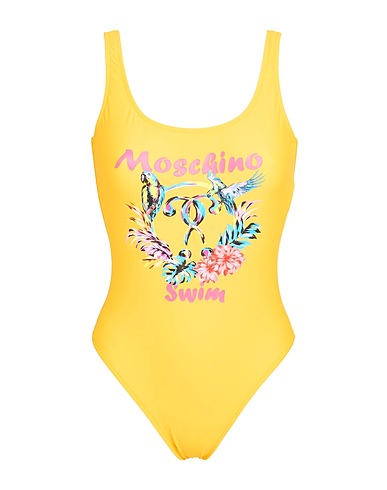 MOSCHINO One-piece swimsuits Yellow 80% Polyamide, 20% Elastane