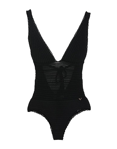 VALENTINO GARAVANI One-piece swimsuits Black 100% Cotton