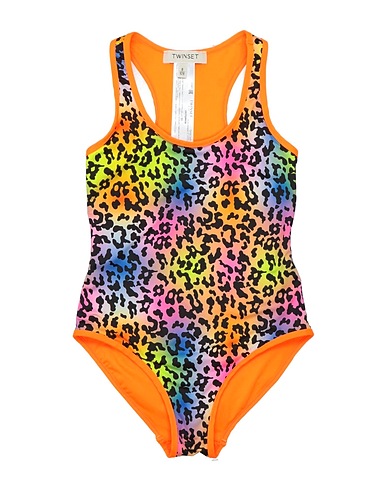 TWINSET One-piece swimsuits Orange 87% Polyester, 13% Elastane