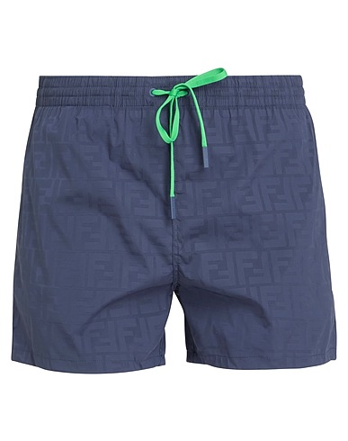 FENDI Swim shorts Midnight blue 92% Polyamide, 8% Elastane
