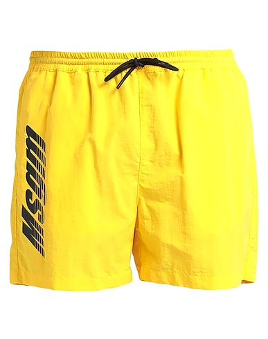 MSGM Bañador tipo bóxer Amarillo 100% Poliamida